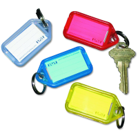 SecurIT 04993 Extra Color-Coded Key Tags for Key Tag Rack, 1-1/8 x 2-1/4, Assorted, 4/Pack 